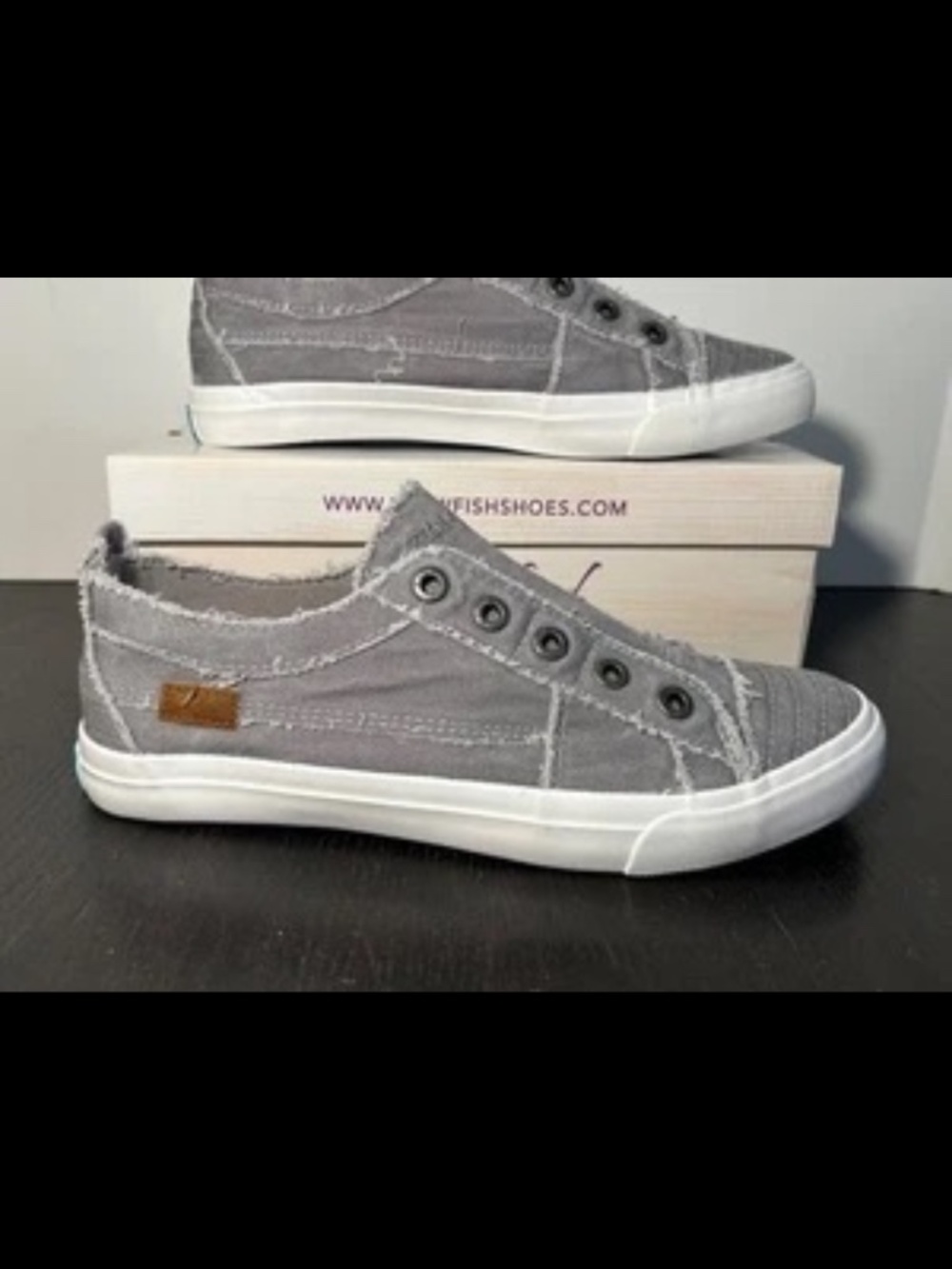Blowfish Malibu Play Sneakers Shoes Light Gray Hipster Smoked Twill Womans 11